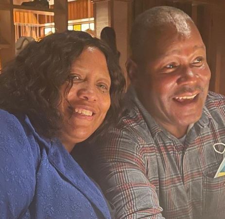 Sharon Palmer with her husband